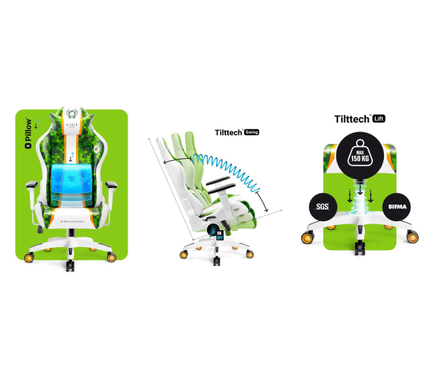 Diablo Chairs X-One 2.0 Kido Craft Edition - 1192292 - zdjęcie 4